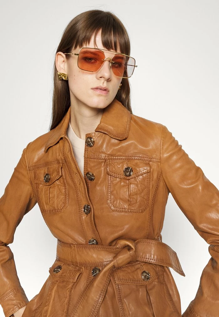 BALDANZA - Leather jacket - tan MAX&Co. BALDANZA - Leather Jacket - Tan -Max & Co.Sales 0a075ae8f575433ea829c22b5e36a6b9