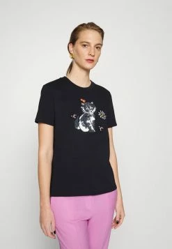 MAX&Co. CORSIVO - Print T-shirt - Black