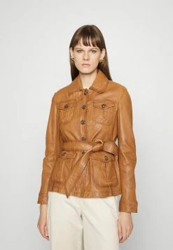 MAX&Co. BALDANZA - Leather Jacket - Tan