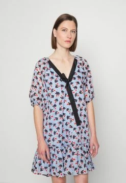 MAX&Co. CLORURO - Day Dress - Light Blue Pattern