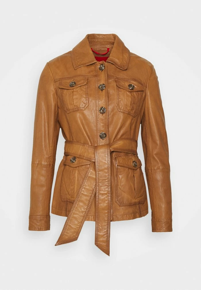 BALDANZA - Leather jacket - tan MAX&Co. BALDANZA - Leather Jacket - Tan -Max & Co.Sales 64c58936382641e98af3474e6ec76e75