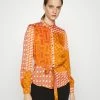 MAX&Co. BALLATA - Button-down Blouse - Arancio Fluo