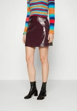 MAX&Co. CRESTA - Mini Skirt - Burgundy