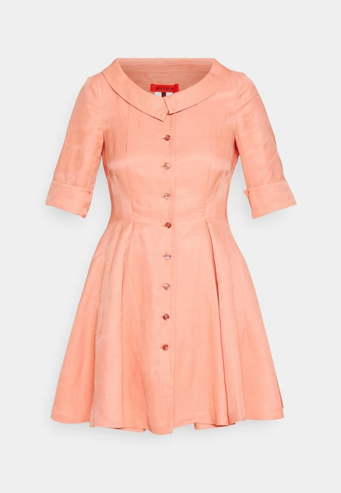 HOORAY - Shirt dress - coral MAX&Co. HOORAY - Shirt Dress - Coral -Max & Co.Sales f07c24f7ca024e2886b8bf66a674ef39