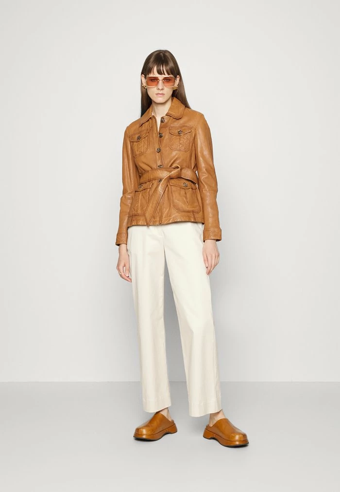 BALDANZA - Leather jacket - tan MAX&Co. BALDANZA - Leather Jacket - Tan -Max & Co.Sales fd3a4de8545d45aa922d37125f3e4e81